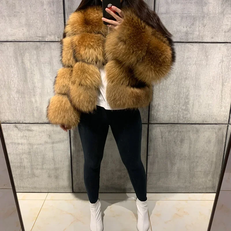 Women Fake Raccoon Fur Jacket Autumn Winter Faux Fur Fox Coats Short Coat Jackets Furry Outerwear Elegant Thick Warm Coats 30 Se505d28f9bac4d62a735d23dce2594a9h