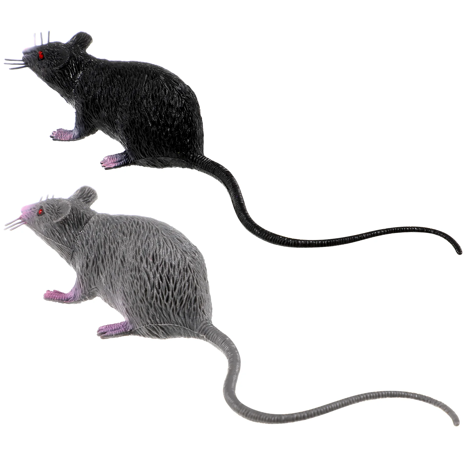 

2 Pcs Realistic Mice Creepy Toys Lifelike Spooky Rat Figures Fake Mice Toys Tricks Party Props