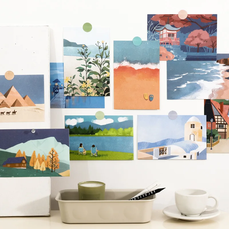 Painted Landscape Cards, Wall Decoration Cards, Stationery Stickers, Photography Props, Postcards, DIY, 15 Pcs
Painted Landscape Cards, Wall Decoration Cards, Stationery Stickers, Photography Props, Postcards, DIY, 15 Pcs