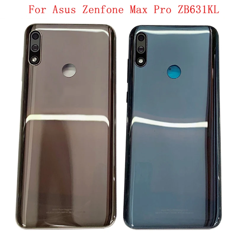 

Rear Door Battery Cover Case Housing For Asus Zenfone Max Pro M2 ZB631KL Back Cover with Camera Lens Logo Repair Parts