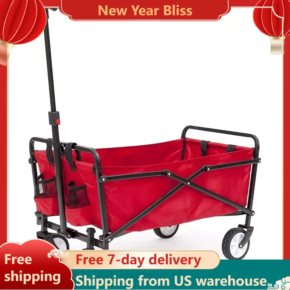 Collapsible Folding Wagon with Straps | Utility Cart, Portable, Lightweight, Fold up, for Groceries, Fishing and Camping
Collapsible Folding Wagon with Straps | Utility Cart, Portable, Lightweight, Fold up, for Groceries, Fishing and Camping