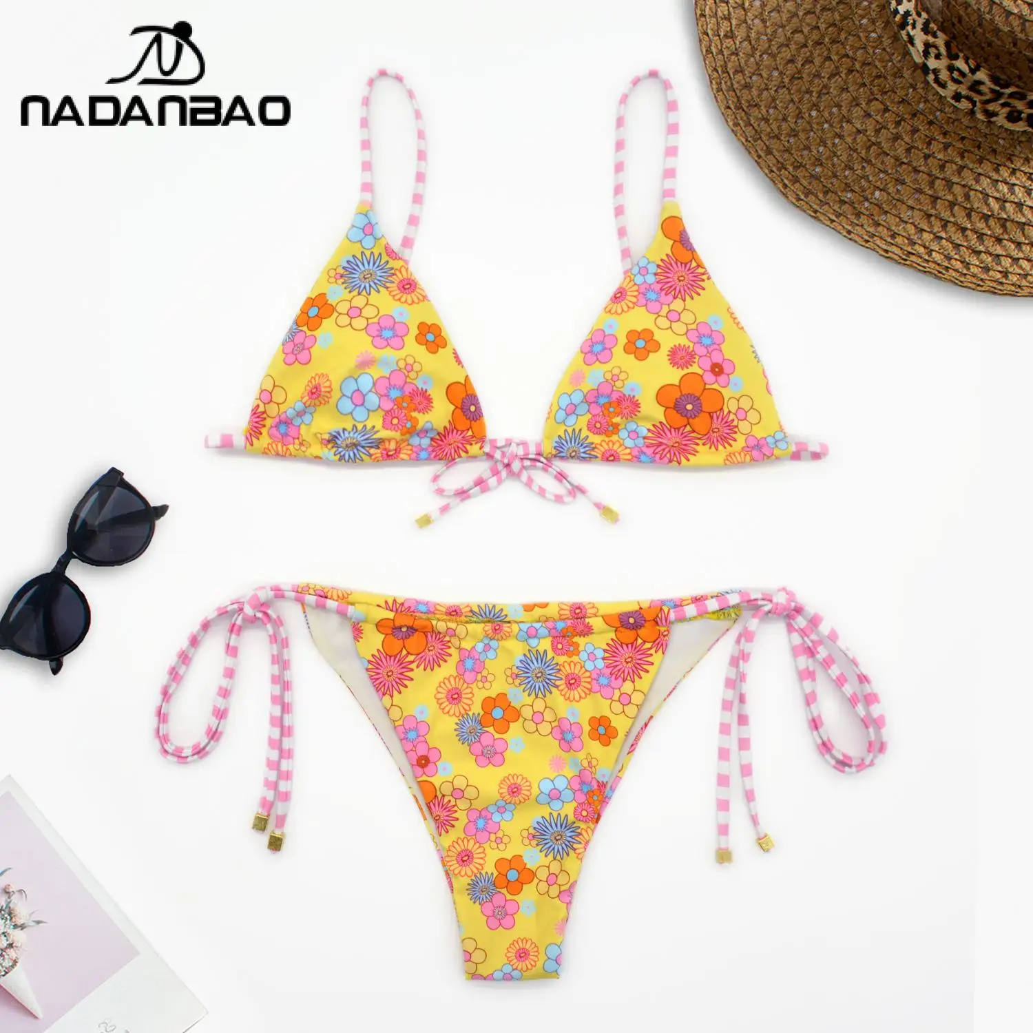 Nadanbao Two-Piece Bikini Set for Woman Sexy Sweet Swimwear Fashion Floral Bikini Swimsuit Female Beach Party Surfing Wetsuit
Nadanbao Two-Piece Bikini Set for Woman Sexy Sweet Swimwear Fashion Floral Bikini Swimsuit Female Beach Party Surfing Wetsuit