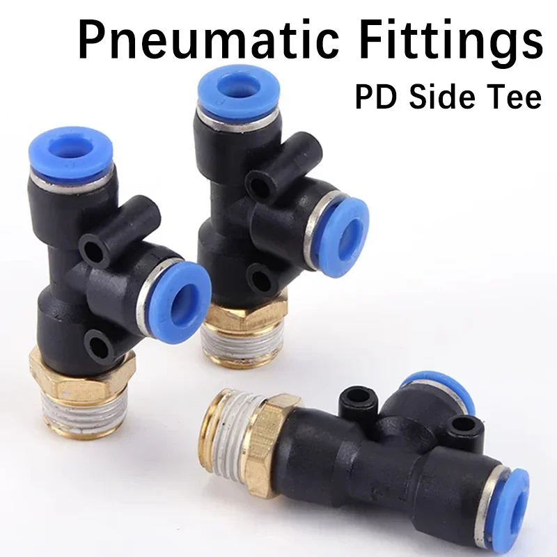 PD Tee Air Pneumatic Fittings Quick Connector 4 6 8 10 12mm To Male Thread M5" 1/8" 1/4" 3/8" 1/2" Bsp Coupler
PD Tee Air Pneumatic Fittings Quick Connector 4 6 8 10 12mm To Male Thread M5" 1/8" 1/4" 3/8" 1/2" Bsp Coupler