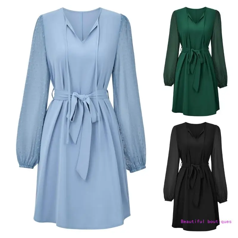 Spring Vintage Womens Midi Party Dress Long Sleeve V-neck Formal Belted Dress DropShip
Spring Vintage Womens Midi Party Dress Long Sleeve V-neck Formal Belted Dress DropShip