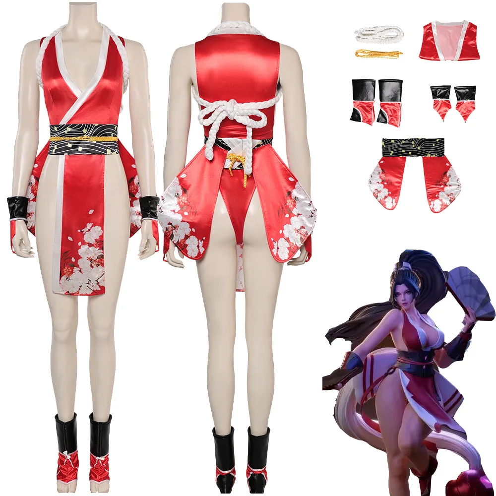 

Nitara Mai Shiranui Bikini Cosplay Jumpsuit Costume Game Mortal Cos Kombat Outfits For Adult Women Halloween Carnival Suit