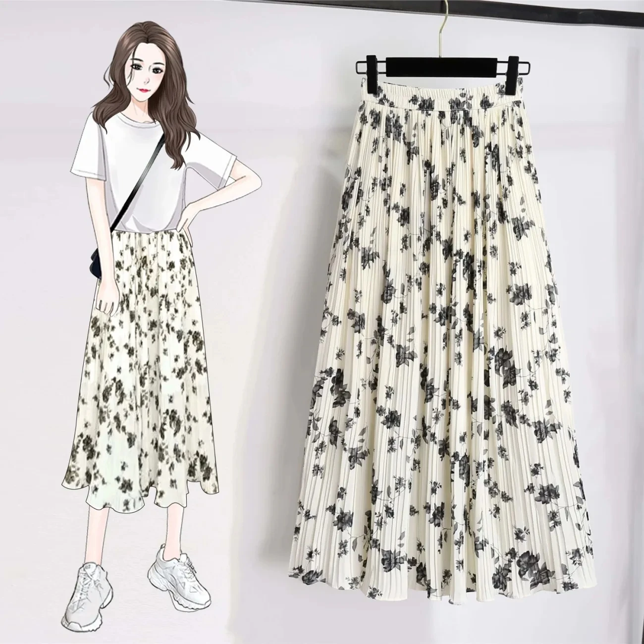 2024 New Spring Autumn Casual Slim Pleated Floral Pattern Skirts For Women's Clothes Summer Retro High Waisted Printed Skirt 105
2024 New Spring Autumn Casual Slim Pleated Floral Pattern Skirts For Women's Clothes Summer Retro High Waisted Printed Skirt 105