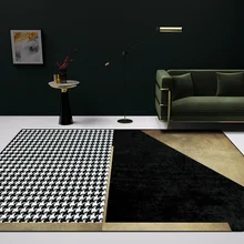 

Bubble Kiss Modern Black Gold Geometry Carpets In The Living Room Home Decor Customize Area Rugs For Bedroom Floor Door Mat