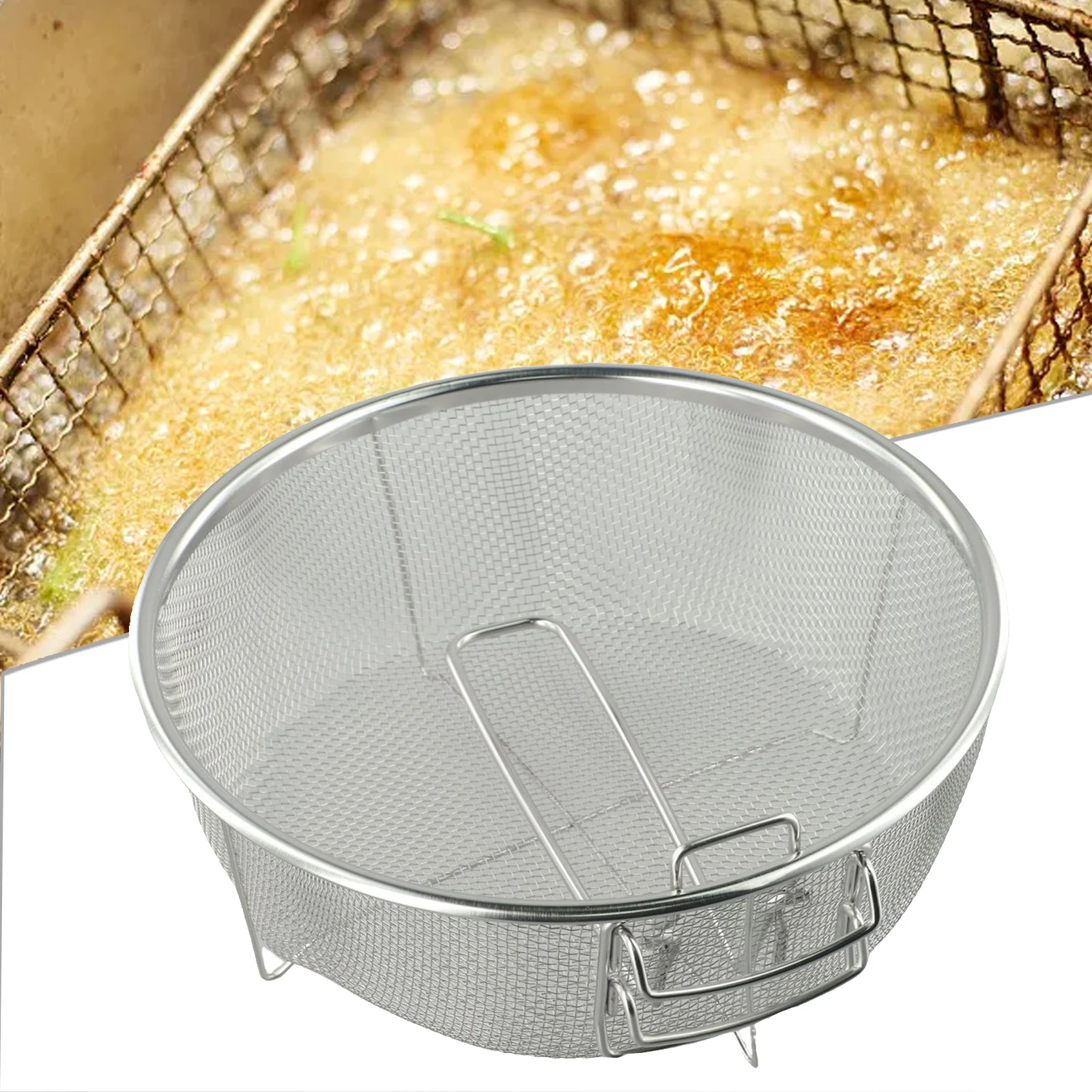 1Pc Stainless Steel Deep Fry Basket Kitchen Tools Round Fryer Wire Mesh With Handle Wire Colander Nets Deep Fryer Skimmer
1Pc Stainless Steel Deep Fry Basket Kitchen Tools Round Fryer Wire Mesh With Handle Wire Colander Nets Deep Fryer Skimmer