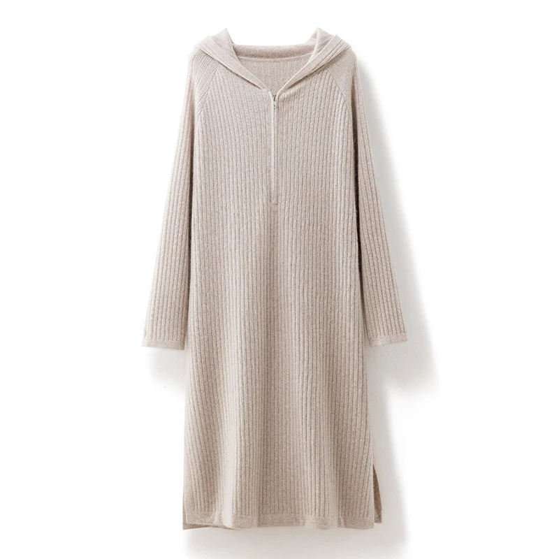 Новинка 100%, длинное кашемировое платье-свитер высокого качества, женские вязаные платья с длинным рукавом, Женский однотонный плотный Модный пуловер с капюшоном
Новинка 100%, длинное кашемировое платье-свитер высокого качества, женские вязаные платья с длинным рукавом, Женский однотонный плотный Модный пуловер с капюшоном