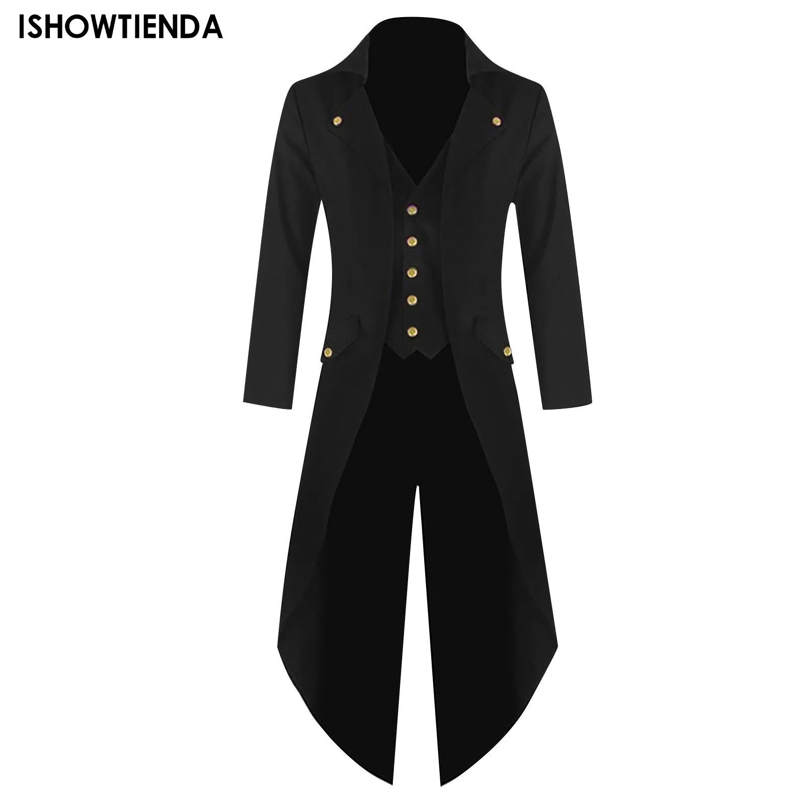 Halloween Man Medieval Cosplay Black Jackets Devil Fashion Gothic Steampunk Tailcoat Costume Black Tailcoat Jacket Goth Uniform
Halloween Man Medieval Cosplay Black Jackets Devil Fashion Gothic Steampunk Tailcoat Costume Black Tailcoat Jacket Goth Uniform