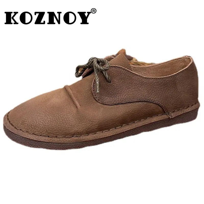 

Koznoy 1.5cm New Women Moccasins Flats Females Summer Ethnic Shallow Natural Genuine Leather Ladies Comfy Fashion Lofers Shoes