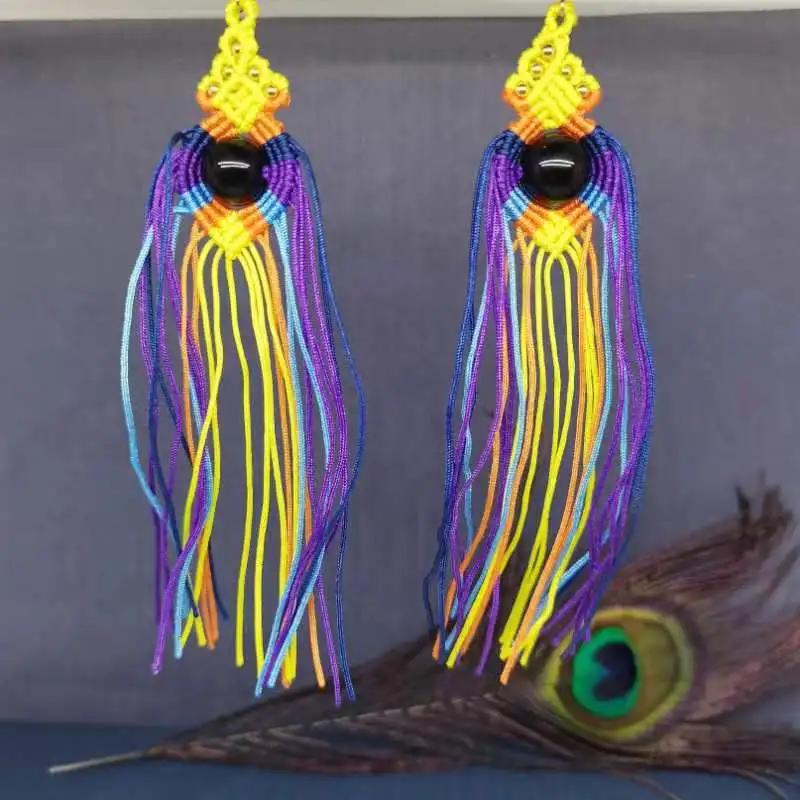 Classic Original Pure Handwoven Peacock Eye Long Earrings Fashion Women's Festival Party Jewelry Gift
Classic Original Pure Handwoven Peacock Eye Long Earrings Fashion Women's Festival Party Jewelry Gift