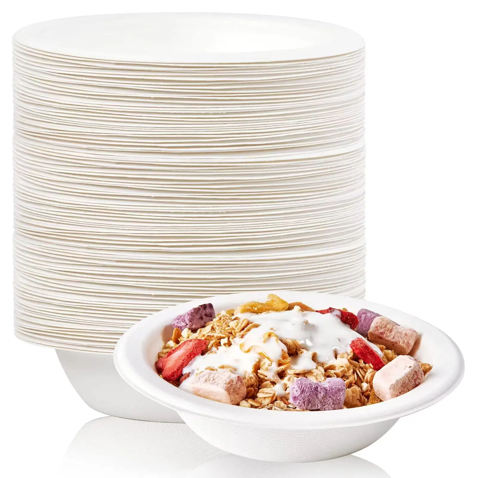 50pcs Compostable Bowls Disposable Paper Bowls, Biodegradable Soup Bowls Made of Natural Bagasse, Eco-Friendly Sugarcane Bowls
50pcs Compostable Bowls Disposable Paper Bowls, Biodegradable Soup Bowls Made of Natural Bagasse, Eco-Friendly Sugarcane Bowls