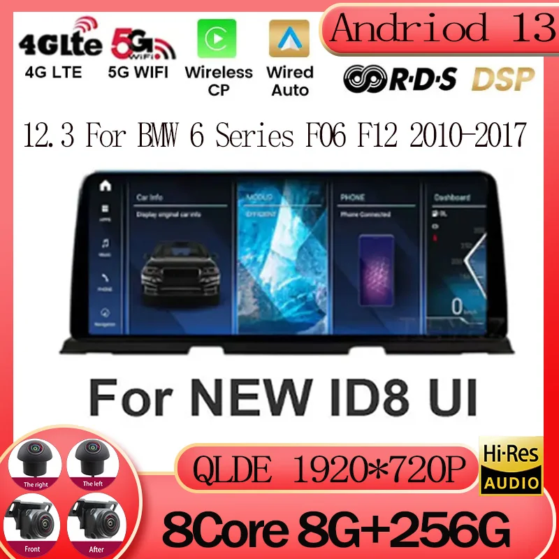 12.3 Touch Screen Android 13 For BMW 6 Series F06 F12 2010-2017 CIC NBT Car Monitor Multimedia Carplay Navigation Audio Player
12.3 Touch Screen Android 13 For BMW 6 Series F06 F12 2010-2017 CIC NBT Car Monitor Multimedia Carplay Navigation Audio Player