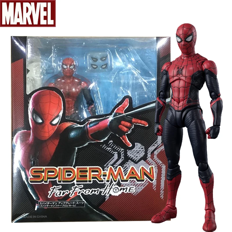 

SHF Spiderman Action Figure Spider Man Far From Home Version Articulated Figure Model Doll Toys Gift For Boyfriend Children