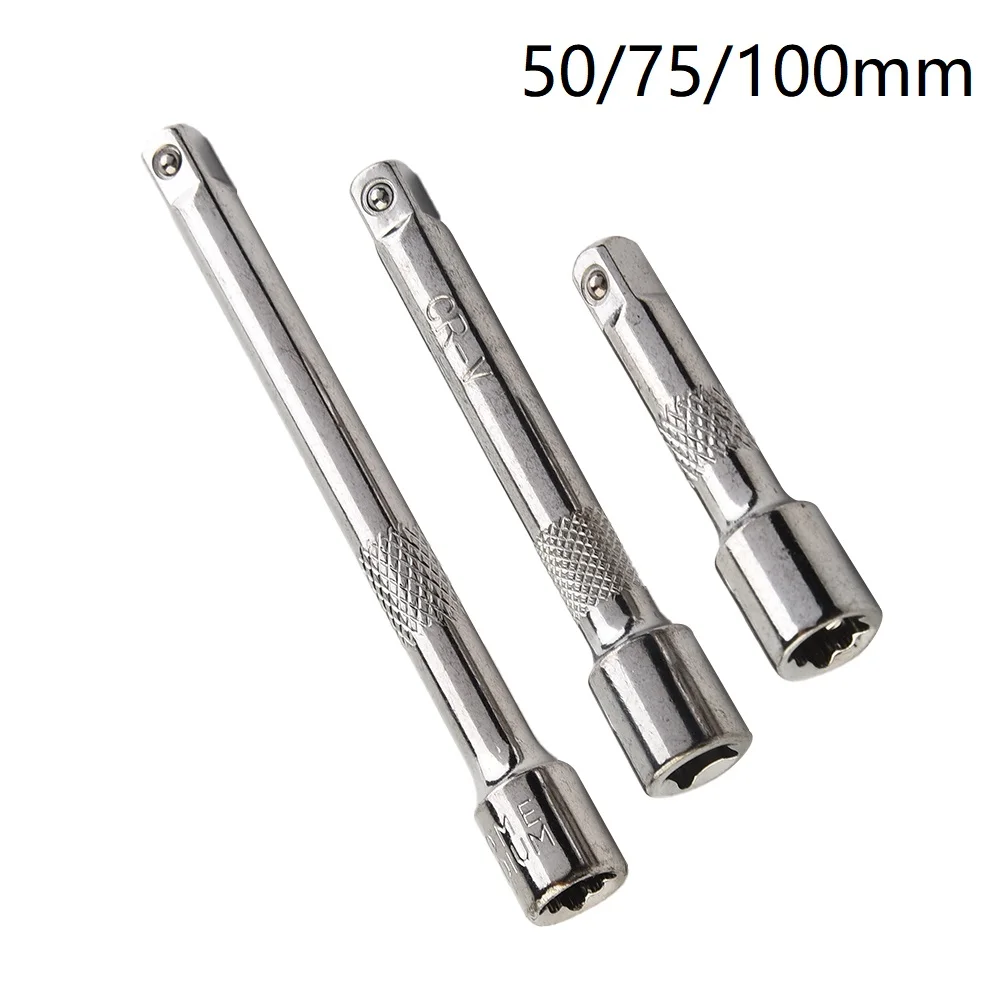 1/4 Inch Socket Ratchet Adapter Wrench Extension Bar 50/75/100mm Long Bar Chromed Steel Steering Sleeve Connecting Rod Accessory
1/4 Inch Socket Ratchet Adapter Wrench Extension Bar 50/75/100mm Long Bar Chromed Steel Steering Sleeve Connecting Rod Accessory