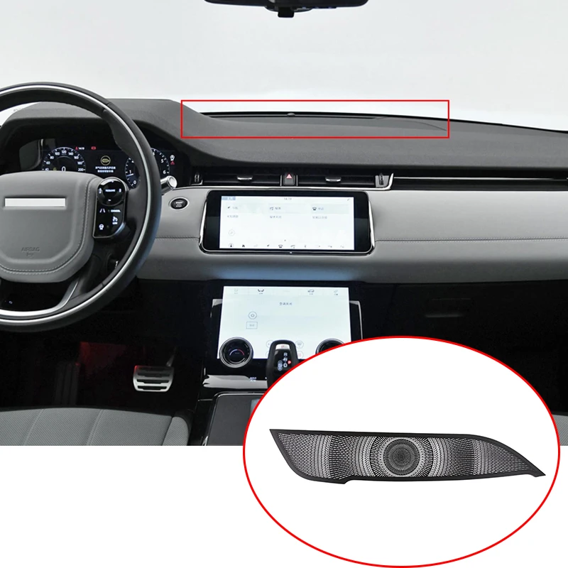 

LHD Black Aluminum Alloy Car Dashboard Speaker Cover Trim For Range Rover Evoque L551 2020 Left Hand Drive Accessories