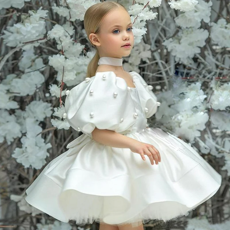 Baby Girls Birthday Dress Kids Elegant Retro Princess Dresses Fashion Puff Sleeve Pearls Prom Dress for Girl Party Clothing
Baby Girls Birthday Dress Kids Elegant Retro Princess Dresses Fashion Puff Sleeve Pearls Prom Dress for Girl Party Clothing