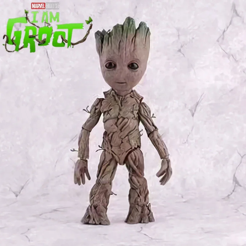 

Marvel Мстители Грут маленькое дерево человек Аниме персонаж из фильма моделирующая фигурка подвижная модель милые подарки для детей праздников