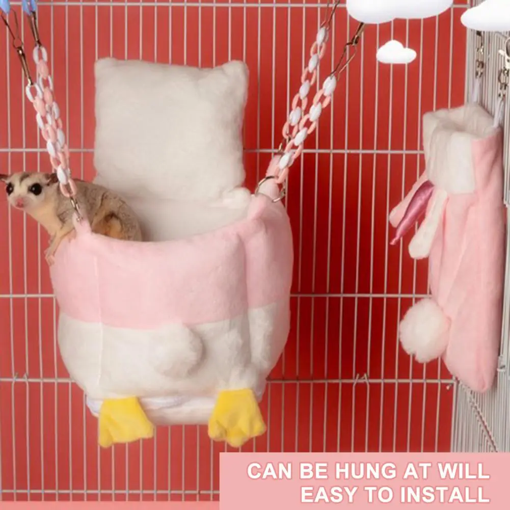 Warm Pet Bed for Autumn Winter Small Space Soft Durable Hamster Hanging Nest Hammock for Small Pets Cartoon-shaped for Sugar
Warm Pet Bed for Autumn Winter Small Space Soft Durable Hamster Hanging Nest Hammock for Small Pets Cartoon-shaped for Sugar