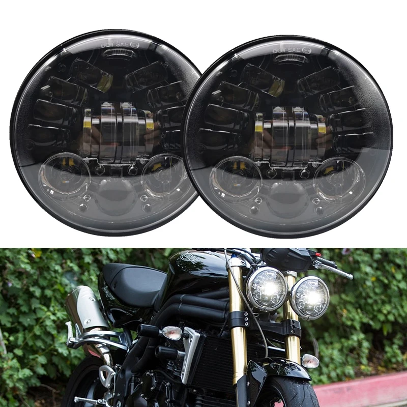 2X 5.75 inch Motorcycle LED DRL Halo Headlight for Triumph Rocket iii 3 & Speed Triple & Street Triple & Thunde 5 3/4" headlamp. 
2X 5.75 inch Motorcycle LED DRL Halo Headlight for Triumph Rocket iii 3 & Speed Triple & Street Triple & Thunde 5 3/4" headlamp.