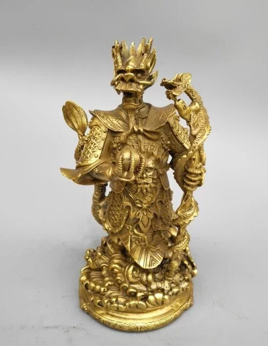 

Patung Raja Naga Laut Timur Kuningan Murni Ukiran Seiko Tiongkok