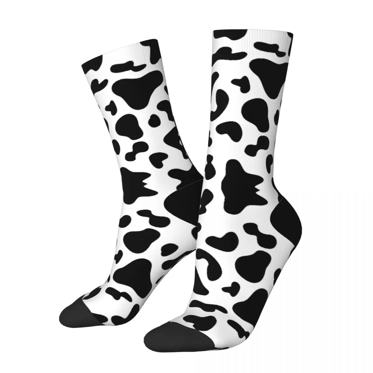 

Носки мужские компрессионные для взрослых, бесшовные смешные короткие носки с принтом в стиле Харадзюку, с принтом коров и пятен