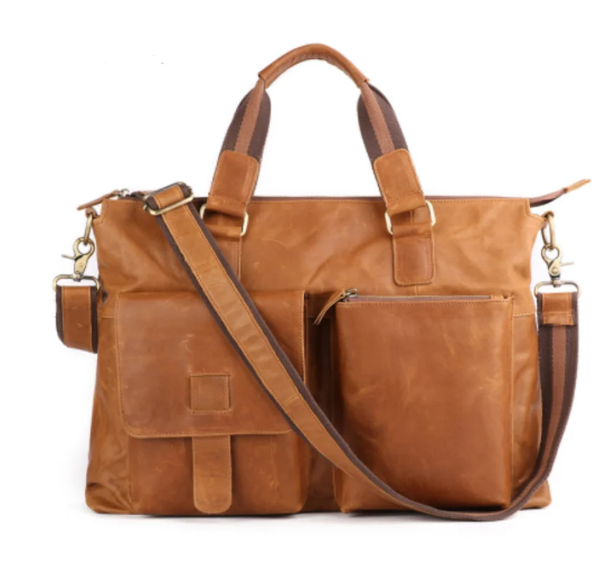 Vintage genuine leather men's bag, business fashion briefcase, large capacity crossbody bag, men's handbag
Vintage genuine leather men's bag, business fashion briefcase, large capacity crossbody bag, men's handbag