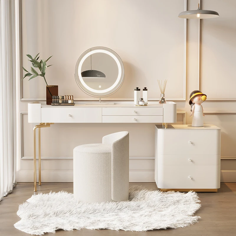 Luxury Vanity Dressing Table Mirror European Computer Organizers Storage Dressing Table White Penteadeira Nordic Furniture
Luxury Vanity Dressing Table Mirror European Computer Organizers Storage Dressing Table White Penteadeira Nordic Furniture