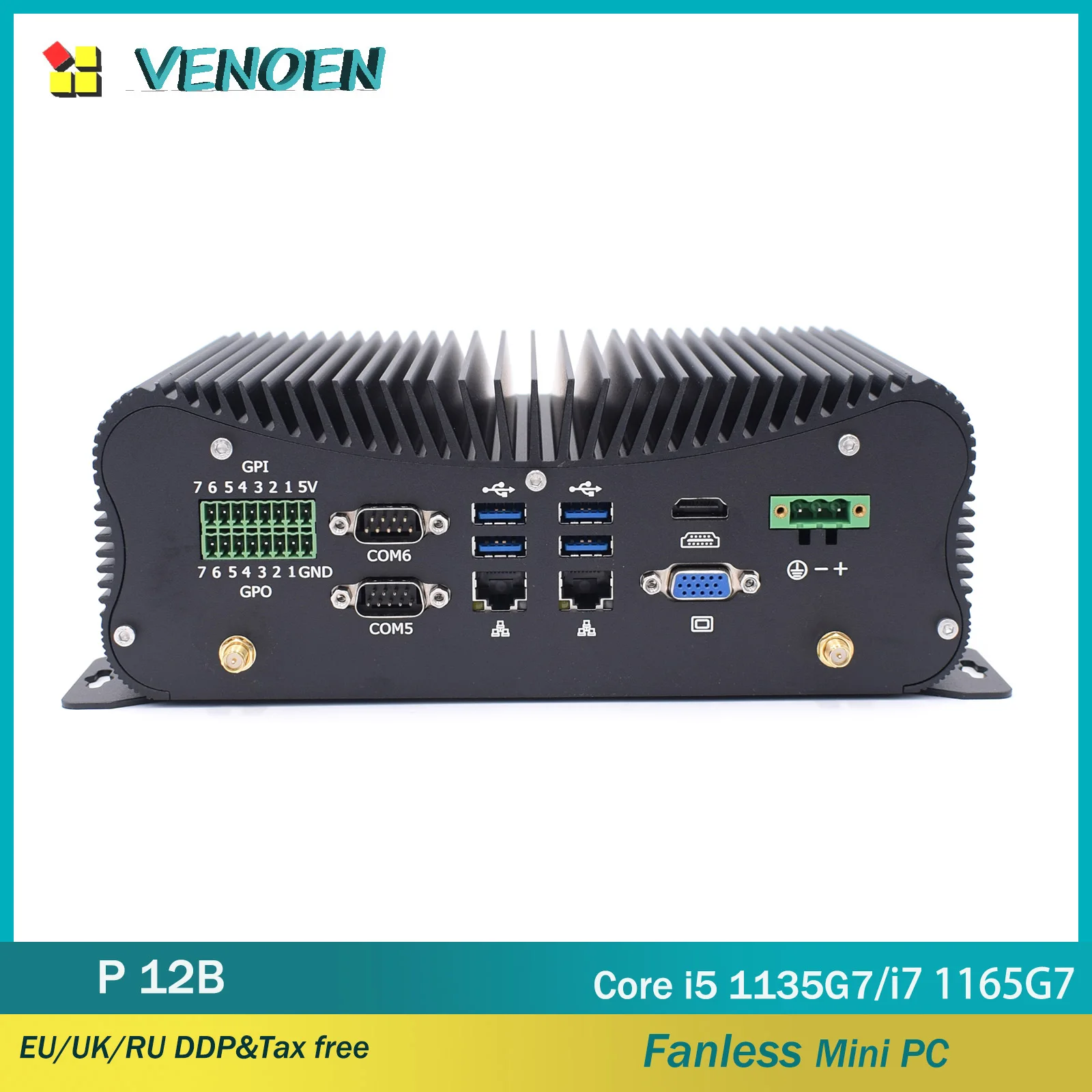 2*I225 2.5G LAN Fanless Mini PC Core i7 1165G7 i5 1135G7 GPIO Industrial Rugged Computer 4*USB HDMI VGA 4G LTE WIFI AT Switch
2*I225 2.5G LAN Fanless Mini PC Core i7 1165G7 i5 1135G7 GPIO Industrial Rugged Computer 4*USB HDMI VGA 4G LTE WIFI AT Switch