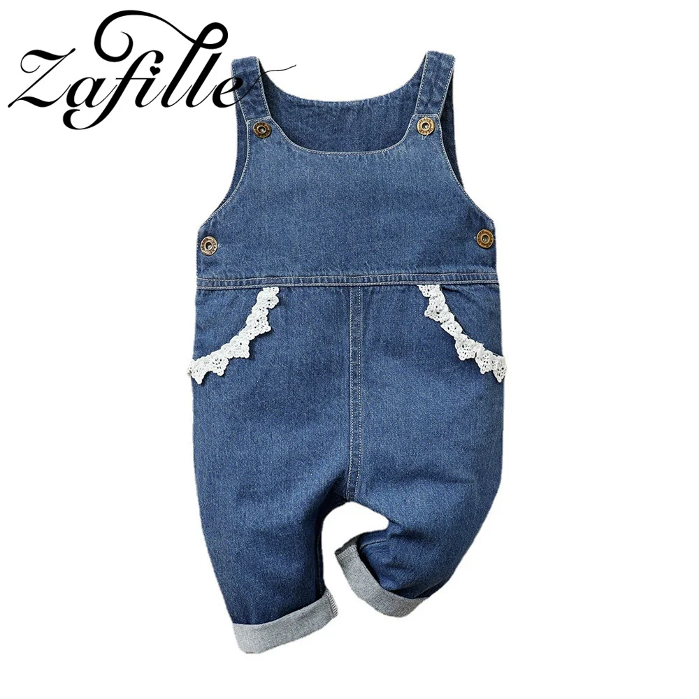 

ZAFILLE Denim Strap Jumpsuit For Kids Boys Clothing 2022 Fashion Toddler Baby Clothes Girls Overalls Solid Children's Outfits