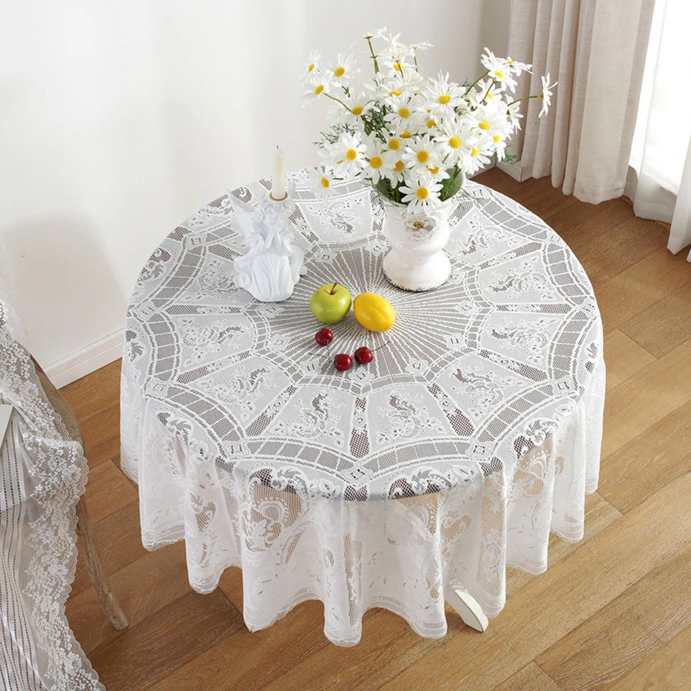 Lace Tablecloth Elegant Lace For Round Tablecloth for Weddings and Home Decor High Quality Vintage Table Cover
Lace Tablecloth Elegant Lace For Round Tablecloth for Weddings and Home Decor High Quality Vintage Table Cover