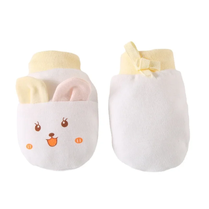 

Cotton Baby Anti Scratch Gloves Adjustable Drawstring Newborn Gloves Baby Protect Face Baby Mittens Infant Handguard Supplies
