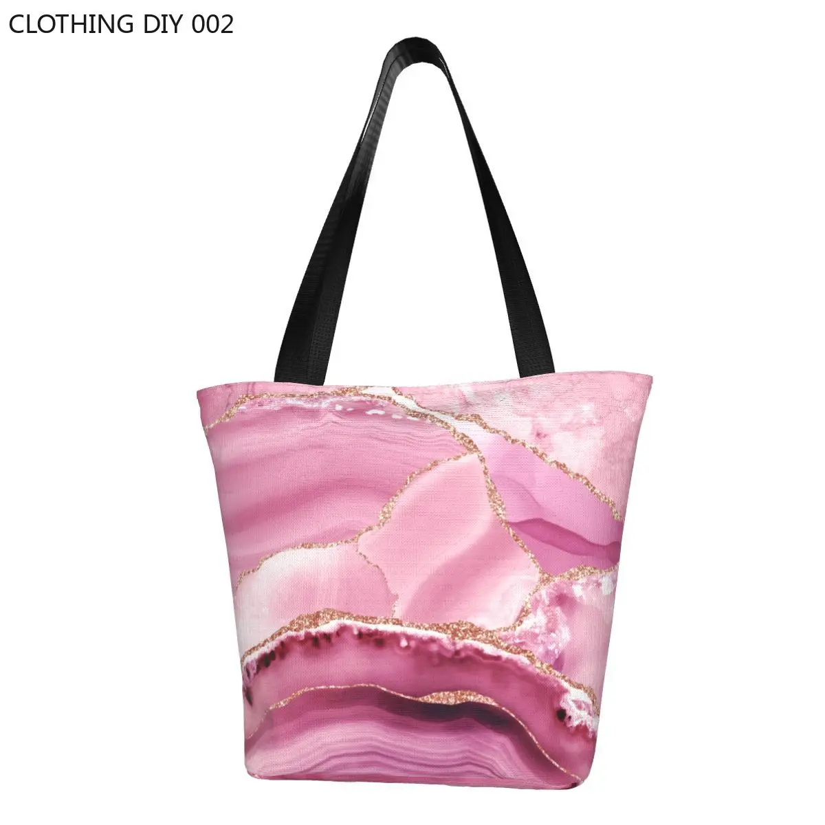 Pink And Gold Marble Grocery Shopping Tote Bag Elegant Modern Abstract Gemstone Canvas Shoulder Shopper Bag Big Capacity Handbag
Pink And Gold Marble Grocery Shopping Tote Bag Elegant Modern Abstract Gemstone Canvas Shoulder Shopper Bag Big Capacity Handbag