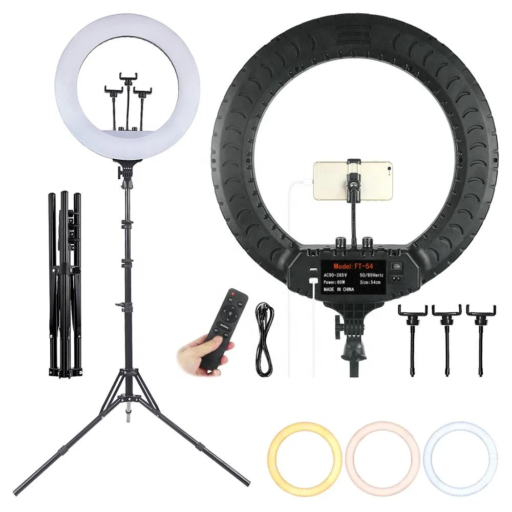 21 Inch LED Ring Light Photographic Lighting 2700-6500K Fill Lamp With Remote And Tripod 21 inch ring light with tripod stand
21 Inch LED Ring Light Photographic Lighting 2700-6500K Fill Lamp With Remote And Tripod 21 inch ring light with tripod stand