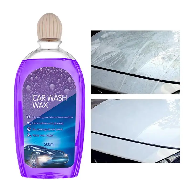 

Car Wash Cleaning Agent 500ml Auto Foam Liquid Wax Polish Concentrated Formula Vehicle Cleaner for Truck Sedan Van SUV and RV