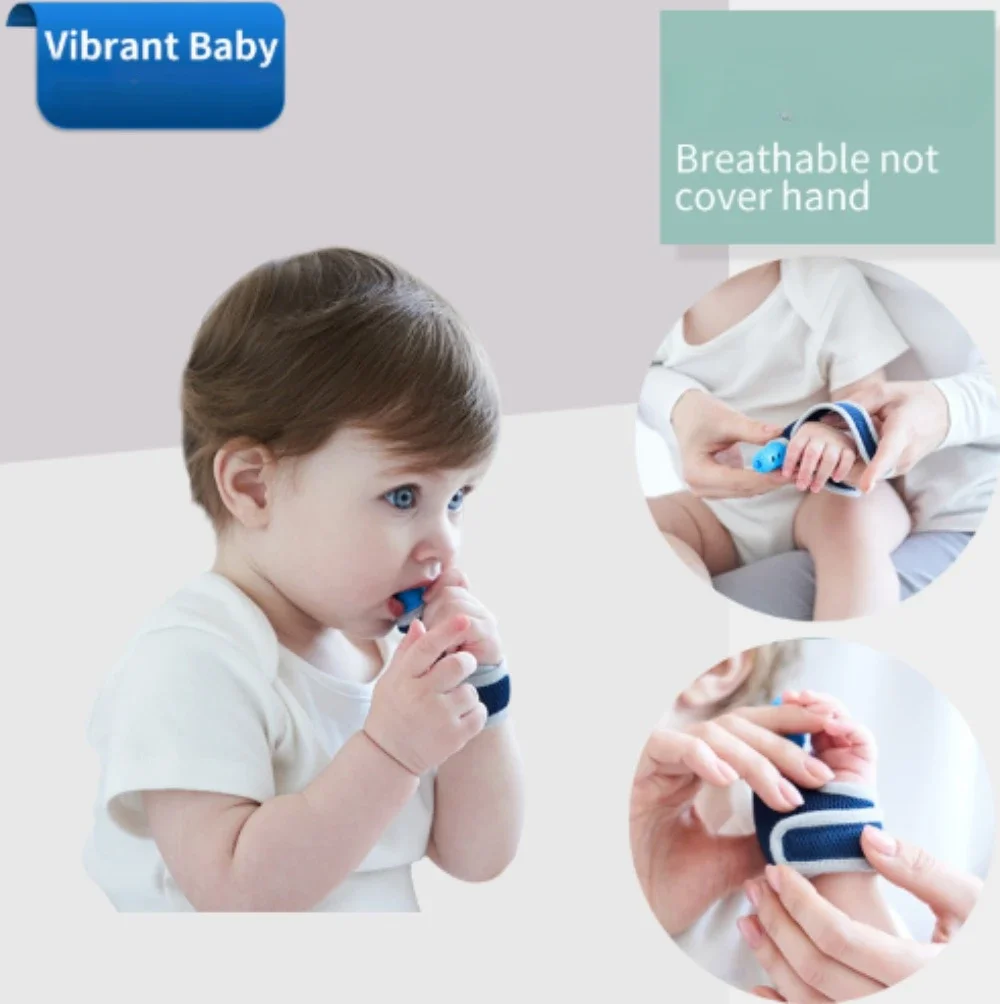 

Baby Stop Sucking Glove Silicone Child Thumb Protector Breathable Toddlers Mittens Pacifier Finger Guard Newborn Dental Care New
