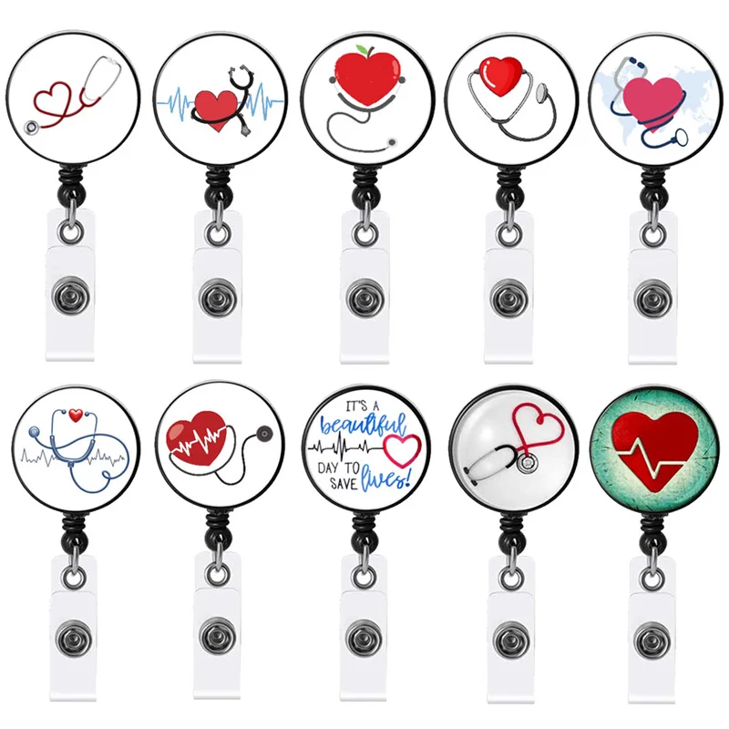 Doctor Nurse Stethoscope Pattern Name Retractable Badge Reel Pass Staff Work Card Clip Lanyard Medical Workers ID Badge Reel
Doctor Nurse Stethoscope Pattern Name Retractable Badge Reel Pass Staff Work Card Clip Lanyard Medical Workers ID Badge Reel