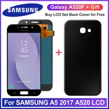 Ensemble écran tactile LCD Super AMOLED, avec couvercle de batterie, pour Samsung Galaxy A5 2017 A520 A520F A520K=