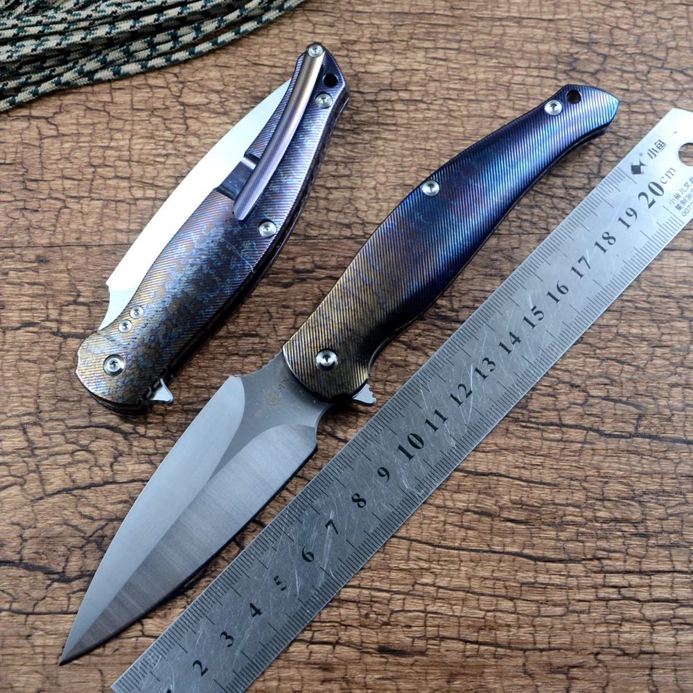 Twosun Colorful Titanium Handle Flipper Folding Pocket Knife D2 Satin Blade Outdoor Camping Hunting Collected EDC TS248
Twosun Colorful Titanium Handle Flipper Folding Pocket Knife D2 Satin Blade Outdoor Camping Hunting Collected EDC TS248