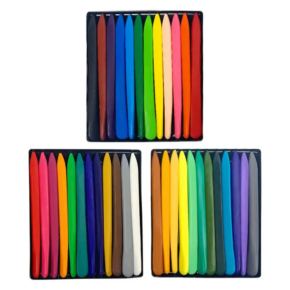 

Mini Crayon Sticks Safe No Odor Rich Color Ultra-light Waterproof Preschool Kids Triangle Crayons School Supplies