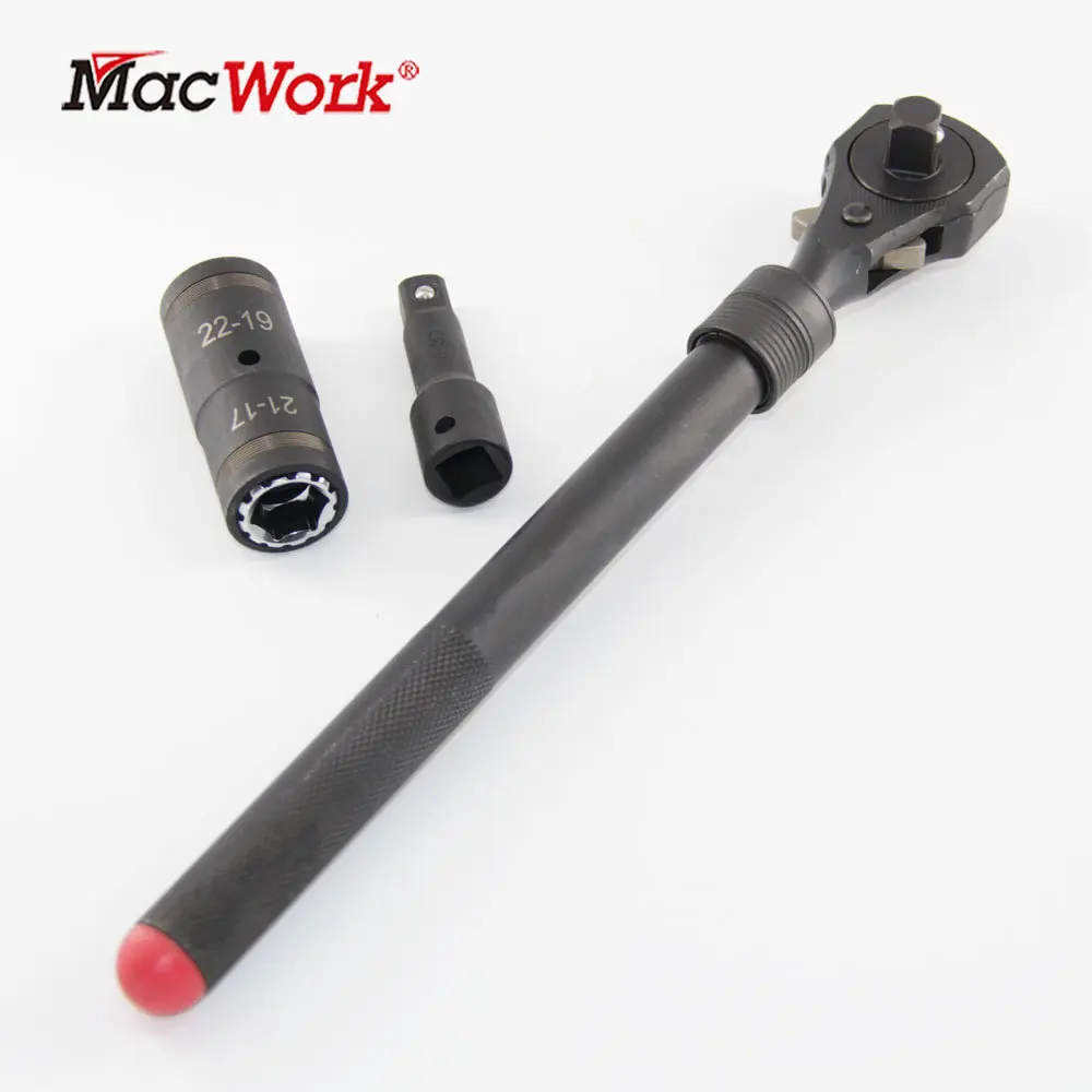 2-IN-1 Dual Head Extendable Ratchet Wrench and 4-IN-1 Tire Impact Socket and 3 Inch Extension Bar
2-IN-1 Dual Head Extendable Ratchet Wrench and 4-IN-1 Tire Impact Socket and 3 Inch Extension Bar