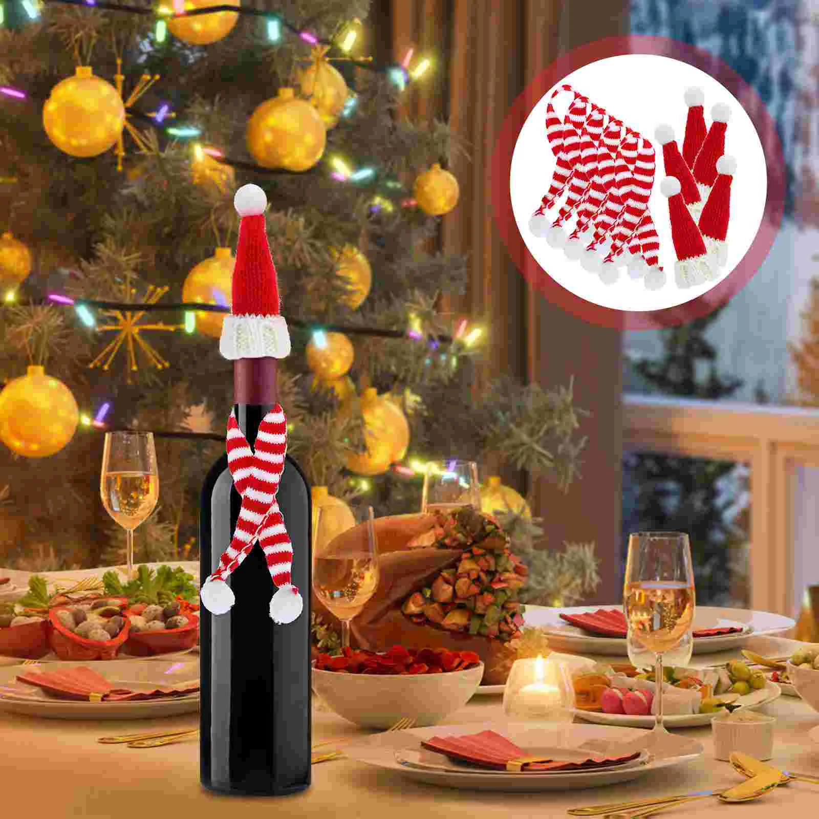 Mini Santa Hats Scarf Christmas Wine Bottle Cover DIY Craft Supplies Miniatures Christmas Decorations For Home Shop
Mini Santa Hats Scarf Christmas Wine Bottle Cover DIY Craft Supplies Miniatures Christmas Decorations For Home Shop