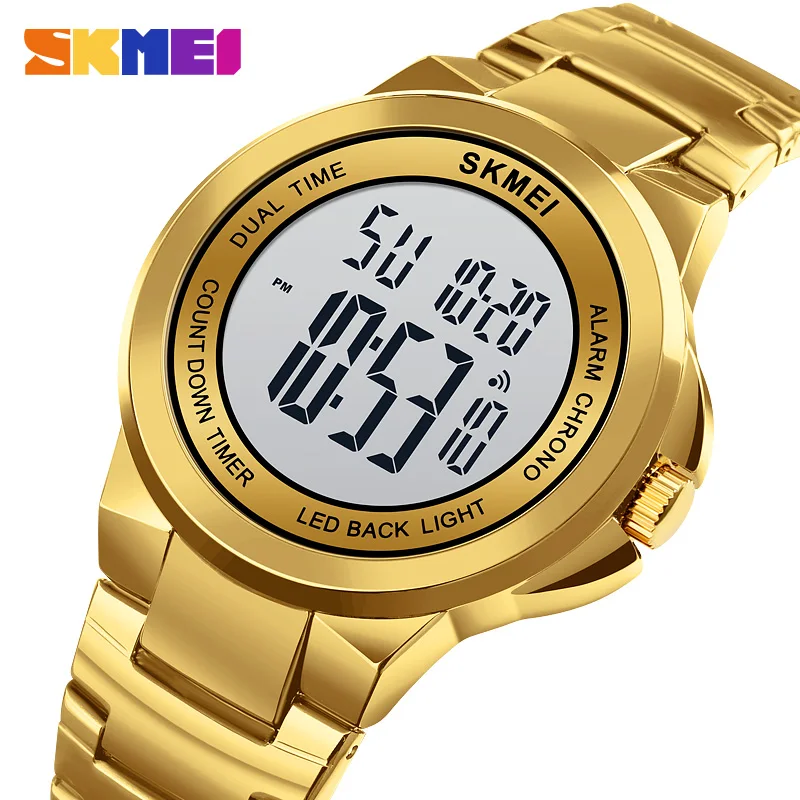 

SKMEI 1712 Stopwatch Fashion LED Waterproof Watches relogio masculino Men Sport Watch Mens Digital Wristwatches 2 Time