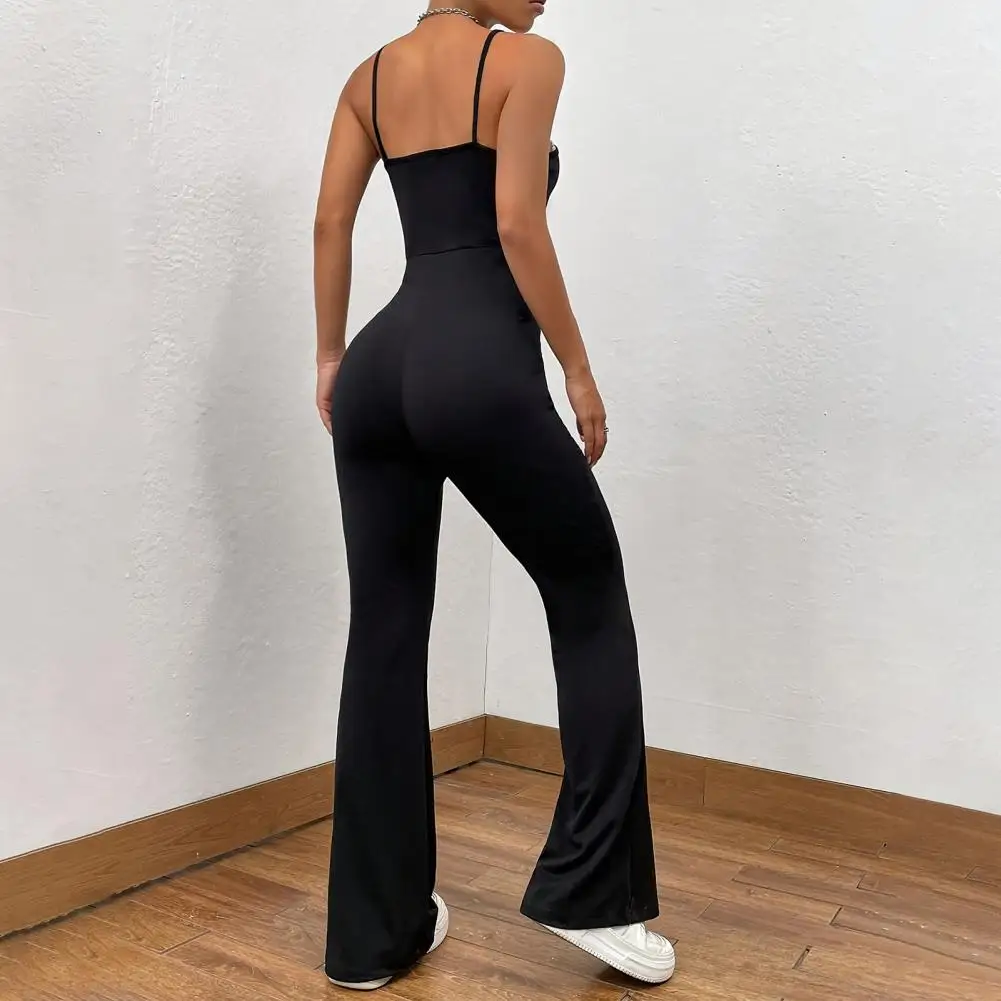Solid Color Bell Bottoms Jumpsuit Women U-neck Jumpsuit Stylish Women's Summer Jumpsuit with Backless Design Slim Fit for A
Solid Color Bell Bottoms Jumpsuit Women U-neck Jumpsuit Stylish Women's Summer Jumpsuit with Backless Design Slim Fit for A