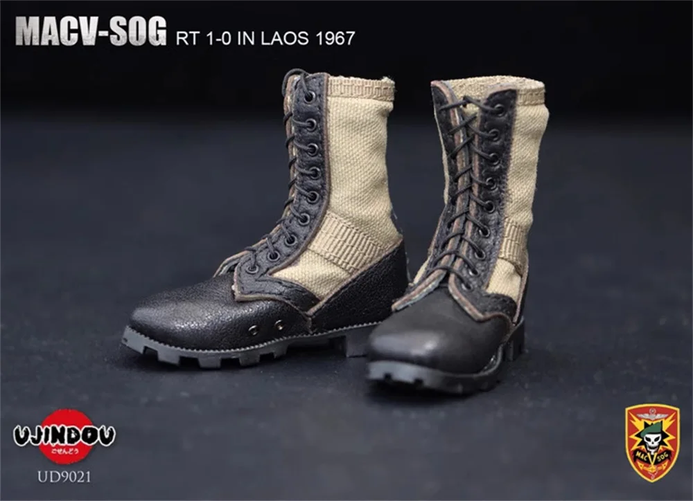 

1/6 UJINDOU UD9021 US. Army MACV-SOG Recon Team in Laos 1967 Military Battle Hollow Leather Shoe Boots Fit 12" Action Figure DIY