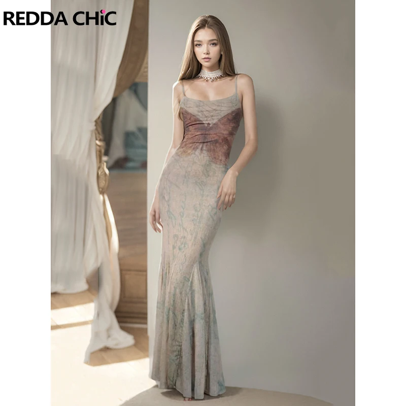 REDDACHiC Butterfly Print Long Cami Dress Women Spaghetti Straps Flowy Sheer Mesh Stitch Mermaid One-piece Dress Vintage Clothes
REDDACHiC Butterfly Print Long Cami Dress Women Spaghetti Straps Flowy Sheer Mesh Stitch Mermaid One-piece Dress Vintage Clothes
