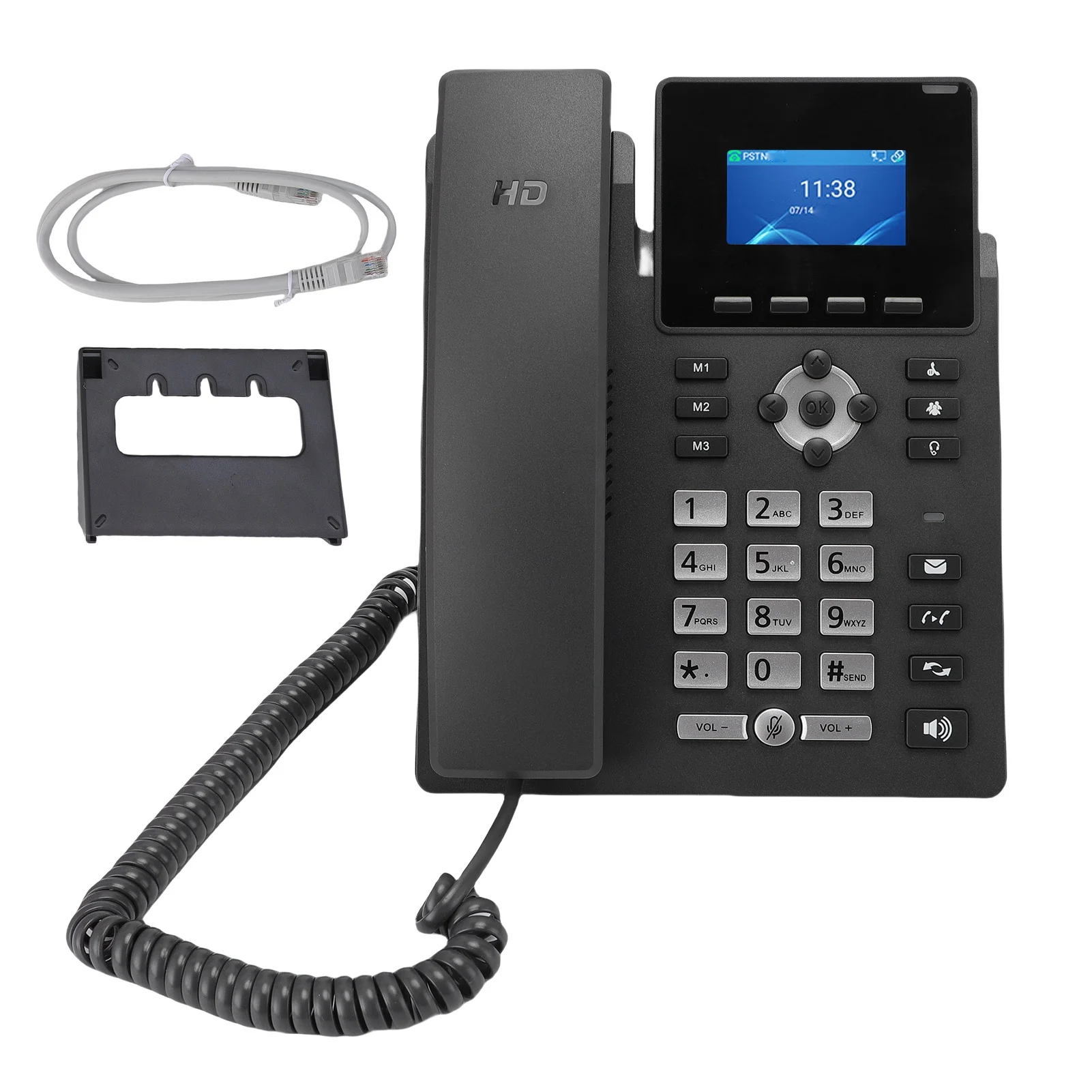 Se52fac2824f249d2b588536024b4cbff9 IP Phone Business IP Phone IP Phone VoIP Accounts 2.4 Inch Color Display Dual Port Gigabit Ethernet Desktop Business Media Phone
