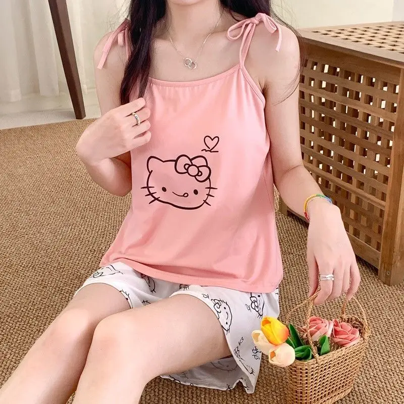 Аниме Kawaii Camisole пижамный комплект Hello Kitty Sanrio милый мультфильм Ktcat милый на бретельках шезлонг с нагрудной подушкой подарок для девочек
Аниме Kawaii Camisole пижамный комплект Hello Kitty Sanrio милый мультфильм Ktcat милый на бретельках шезлонг с нагрудной подушкой подарок для девочек