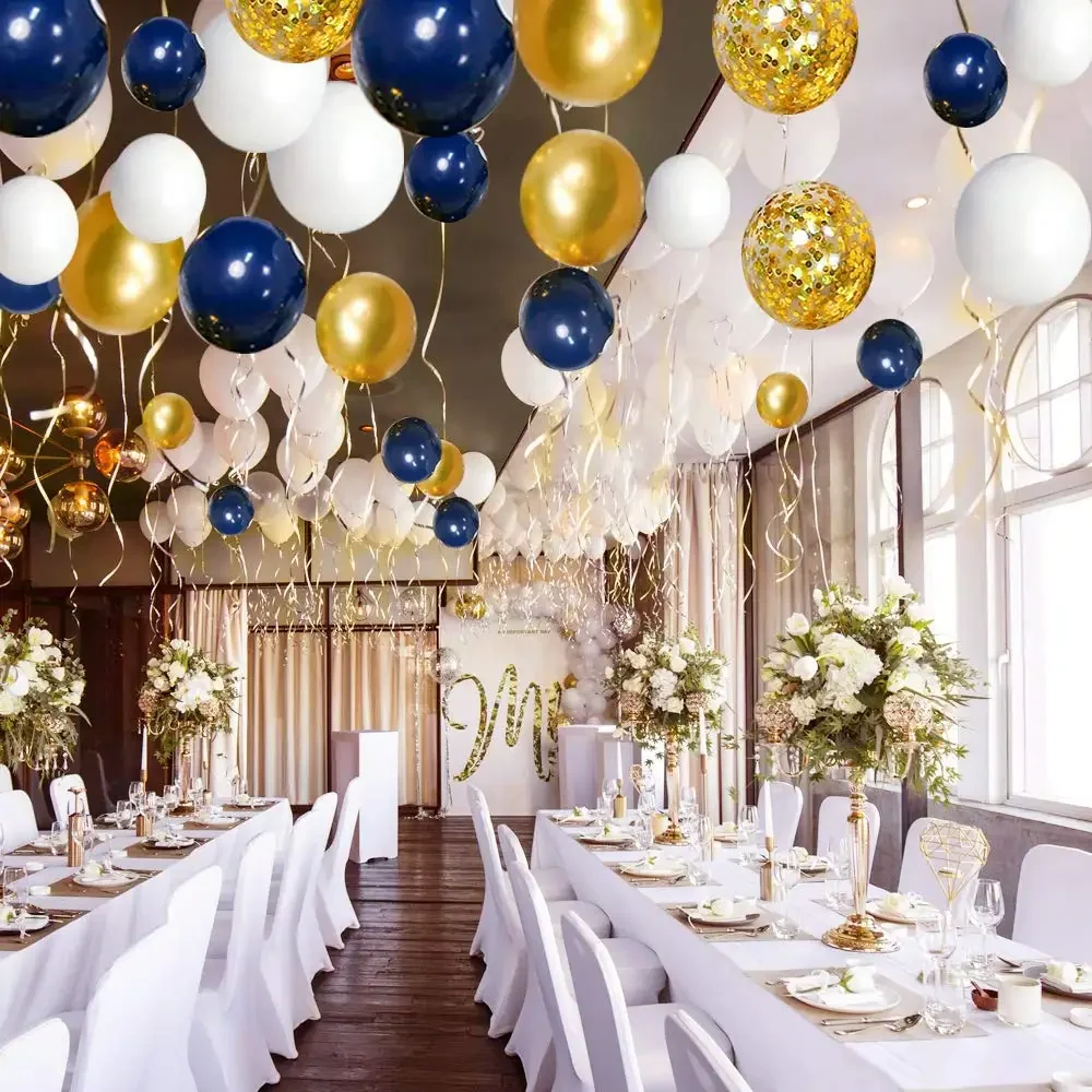 

102pcs/Lot Navy Blue Gold Metallic Balloon Arch Kit Confetti Boy Party Decoration Arche Ballon Anniverssaire Birthday Decor